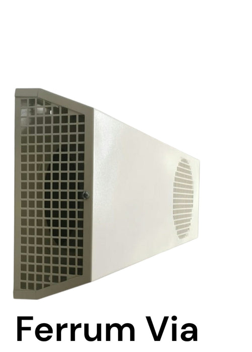 Grilă ventilație perete Ferrum Via 480x200x180mm Ø100 albă